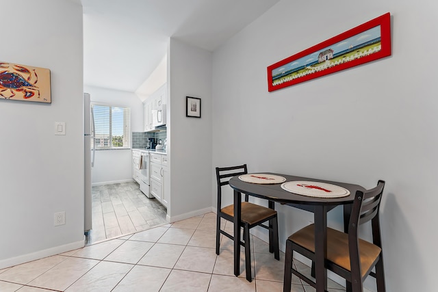 view of tiled dining area