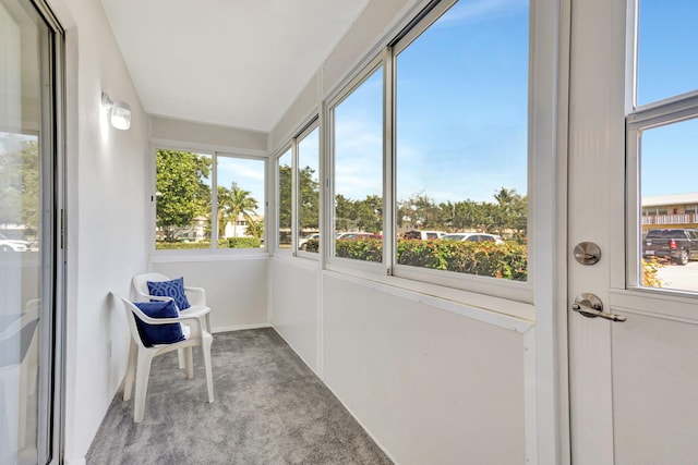 unfurnished bedroom featuring light carpet