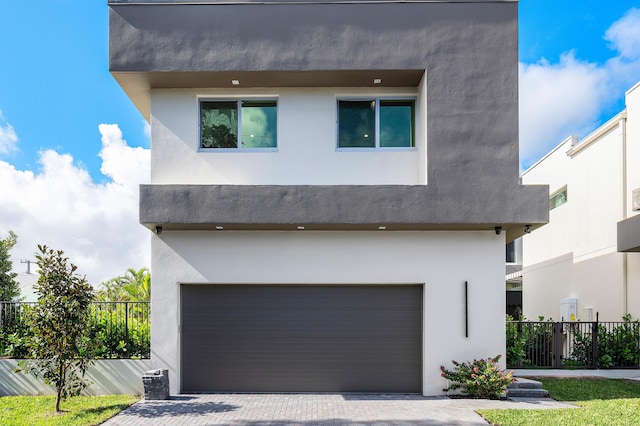 modern home with a garage