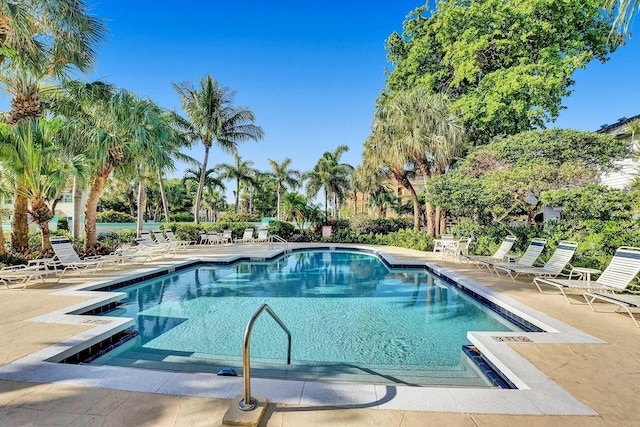 view of pool with a patio area