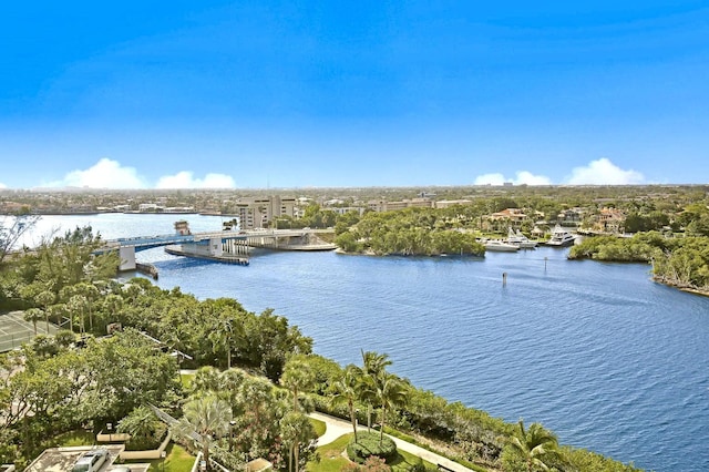 view of water feature