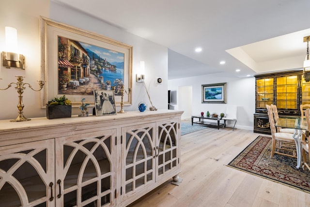 hallway featuring light hardwood / wood-style floors