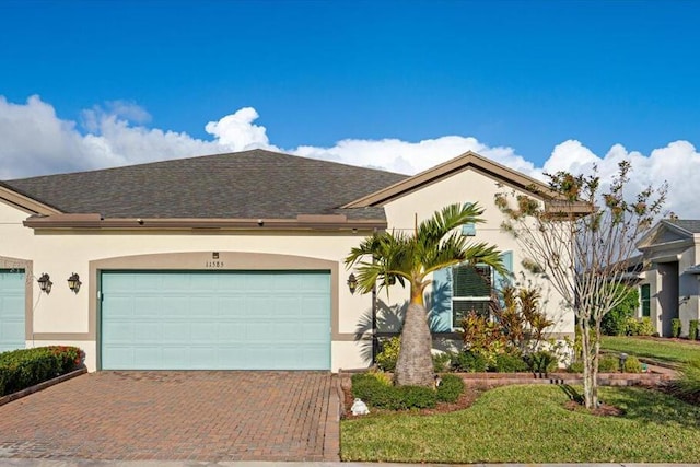 view of front of house featuring a garage