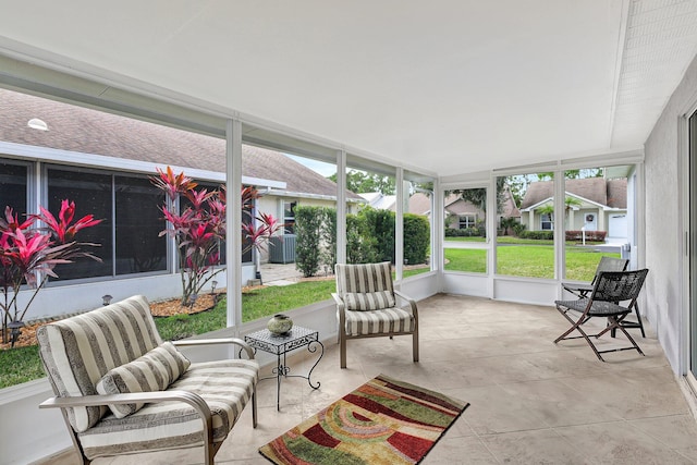 view of sunroom