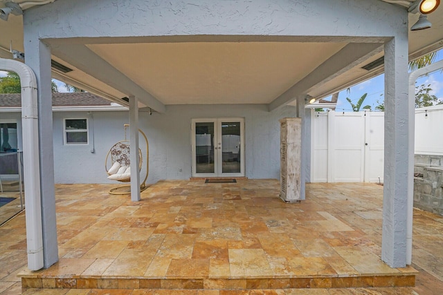 view of patio with french doors