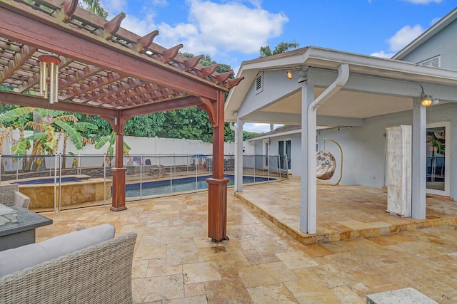 view of patio / terrace with a pergola