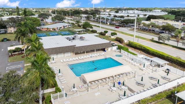 birds eye view of property