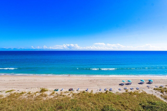 water view with a view of the beach