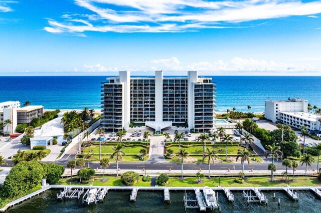 2727 S Ocean Blvd Unit 701, Highland Beach, FL 33487 - bird's eye view of a nearby body of water and apartment complex / building