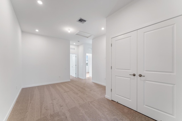 interior space with light colored carpet