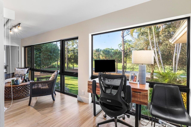 view of sunroom