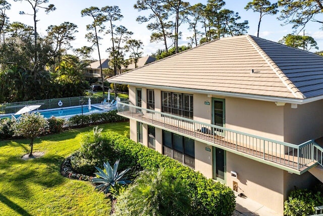 exterior space featuring a community pool