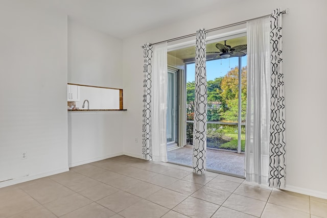 view of tiled empty room