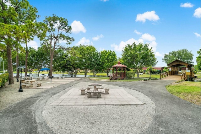 view of property's community featuring a gazebo