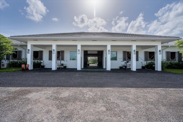 exterior space with covered porch