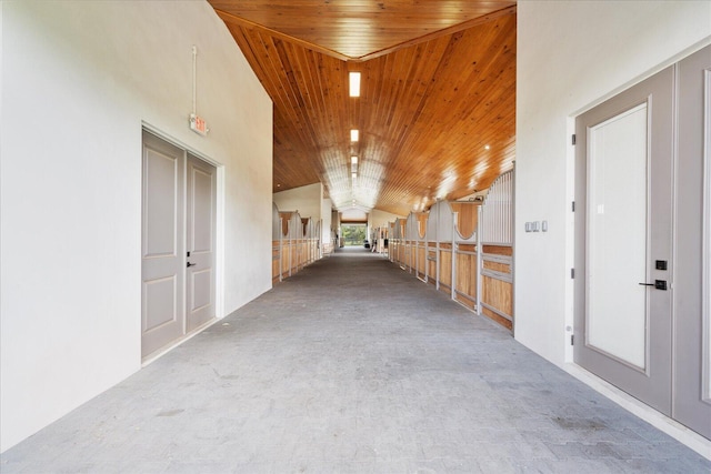 view of horse barn