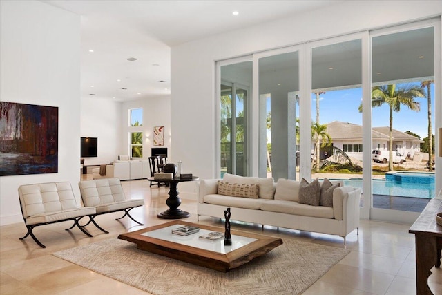 living room with a wealth of natural light