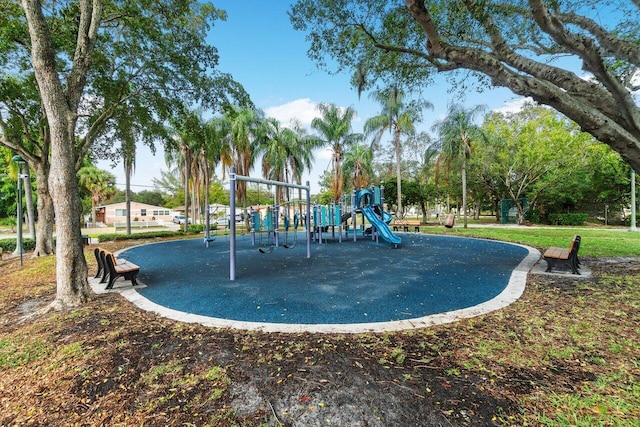 view of jungle gym