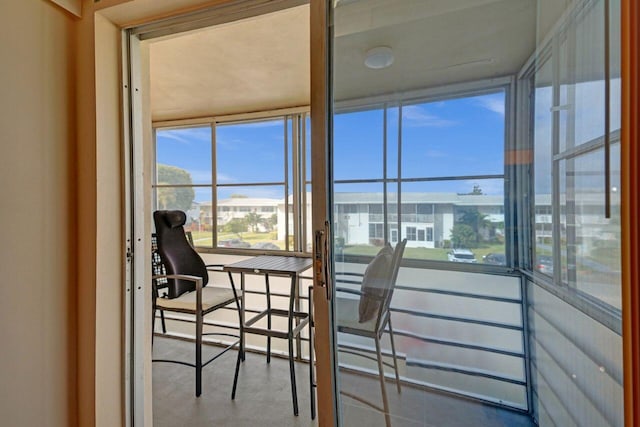 view of sunroom