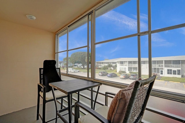 view of sunroom