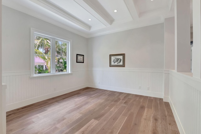 unfurnished room featuring light wood-type flooring