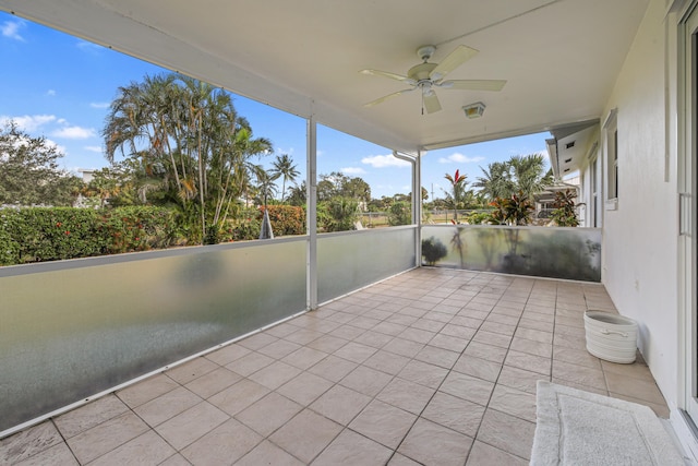 view of patio / terrace with ceiling fan