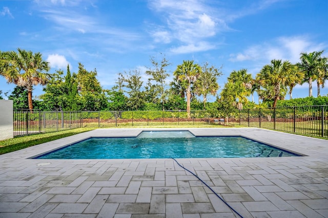 view of pool featuring a patio area