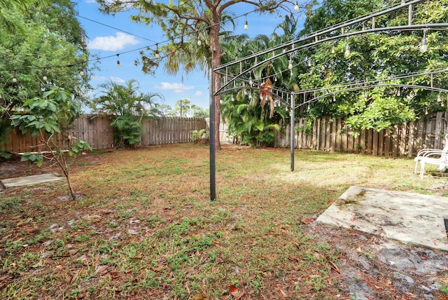 view of yard featuring a patio