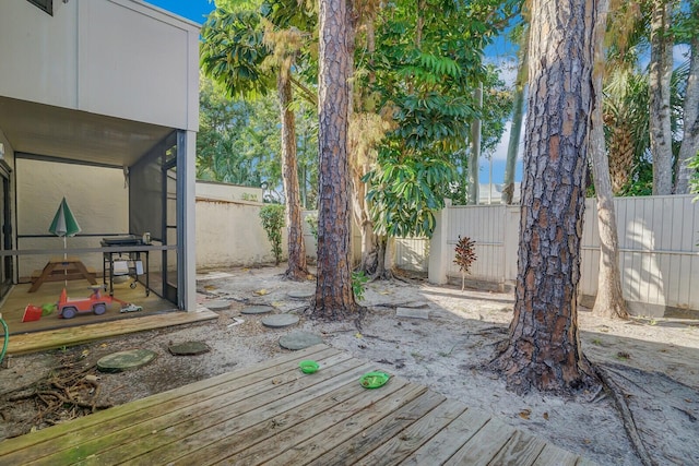 view of wooden deck