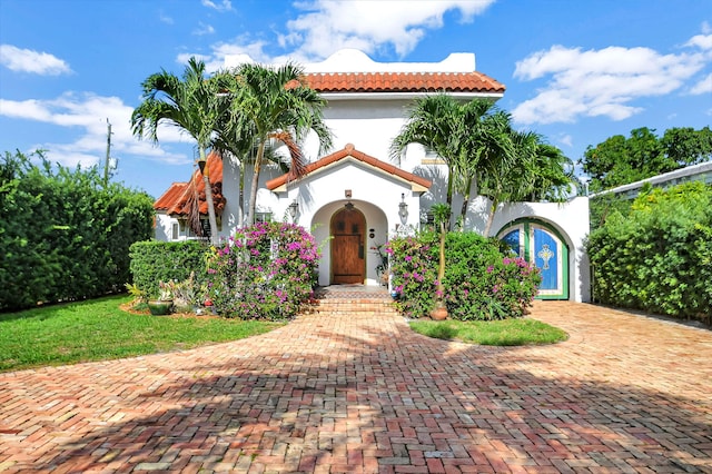 view of mediterranean / spanish house