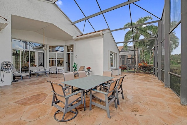 view of sunroom