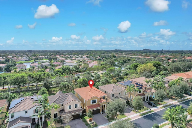 aerial view featuring a residential view