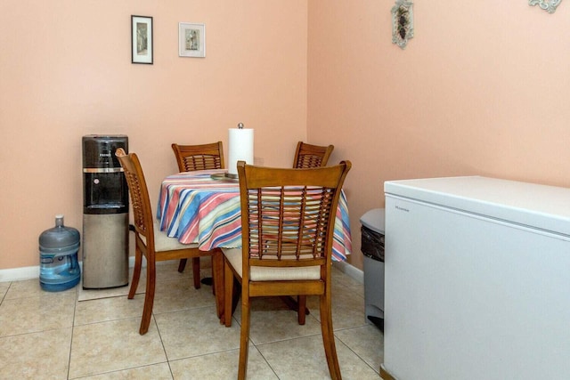 view of tiled dining space