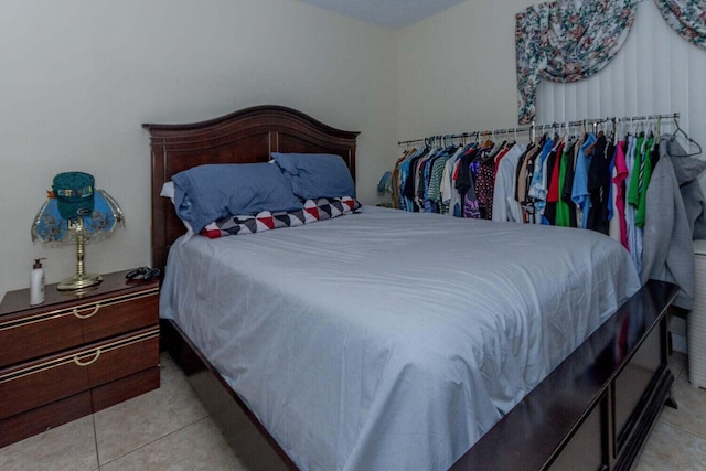 view of tiled bedroom