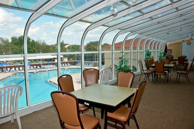 view of pool featuring a patio