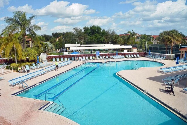 view of pool with a patio area