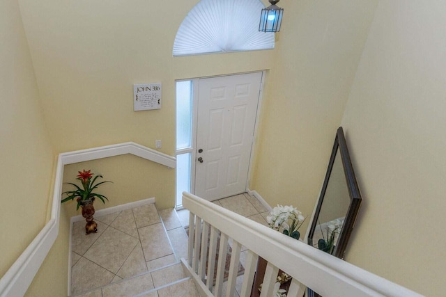 view of tiled entrance foyer