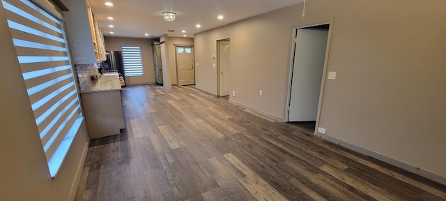 hall featuring hardwood / wood-style floors