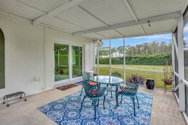 view of sunroom