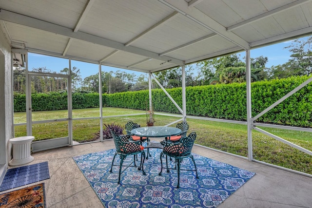 view of sunroom