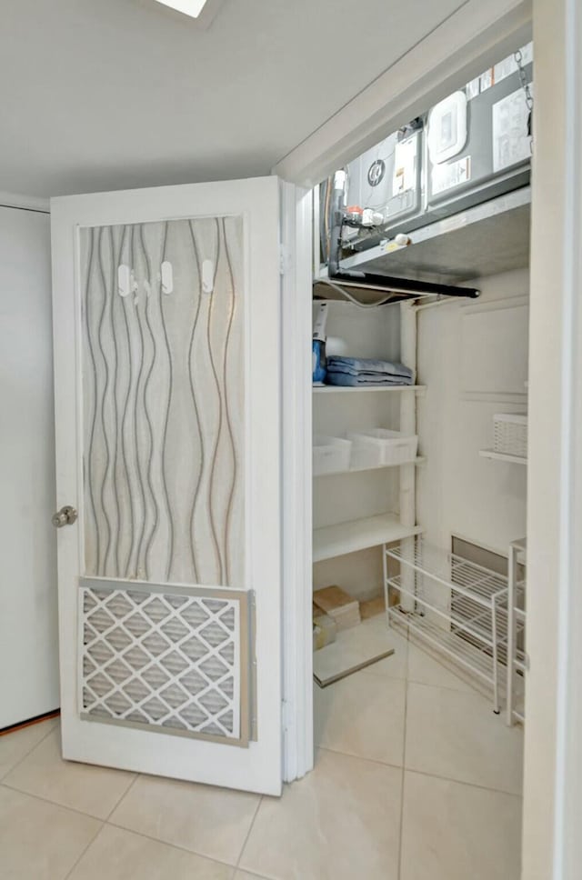 interior space featuring tile patterned flooring