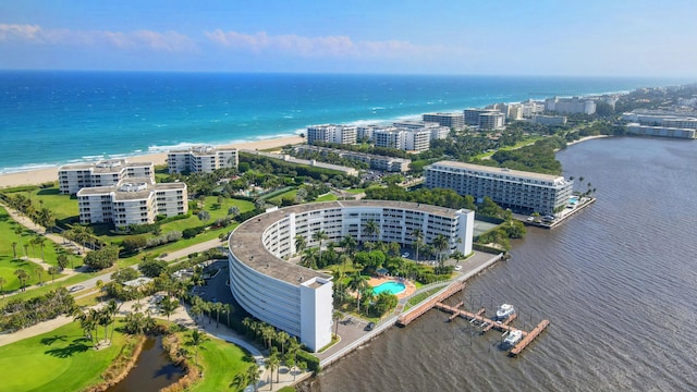 2505 S Ocean Blvd Unit 402, Palm Beach, FL 33480 - bird's eye view featuring a water view