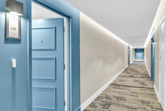 hallway featuring hardwood / wood-style floors