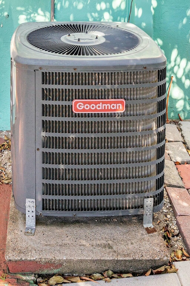 exterior details with central air condition unit