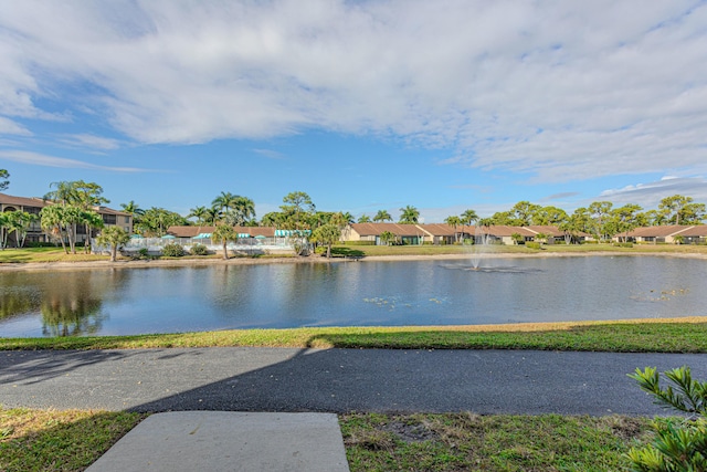 view of water feature featuring a residential view