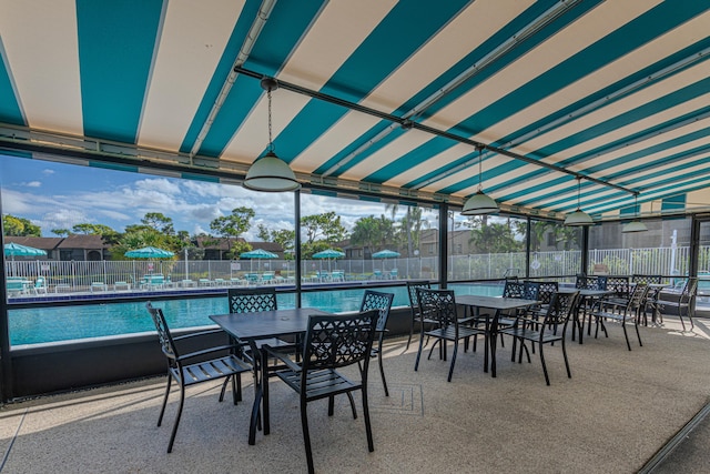 view of sunroom