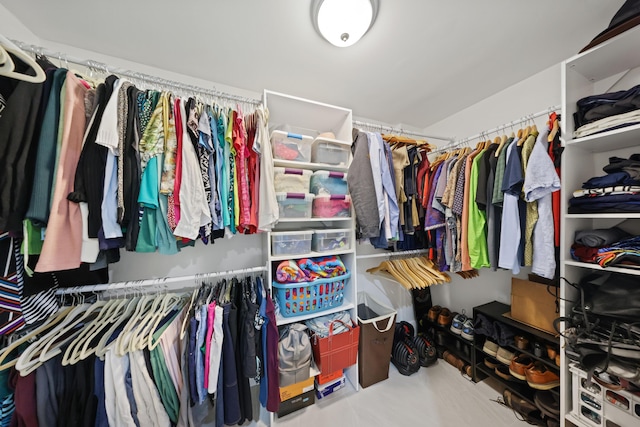 view of walk in closet