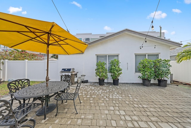 view of patio featuring grilling area