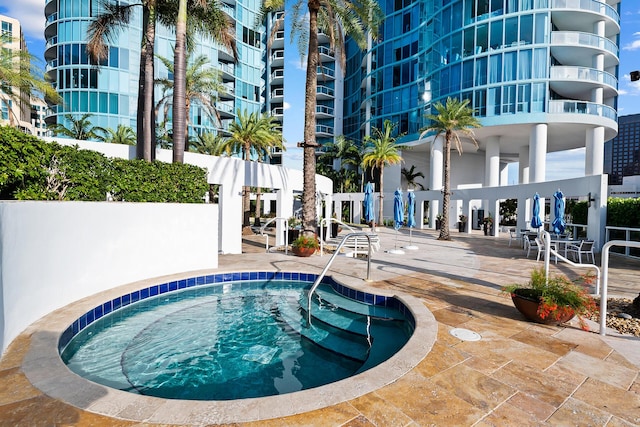 view of pool with a patio area