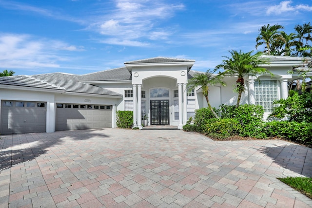 view of front of house featuring a garage